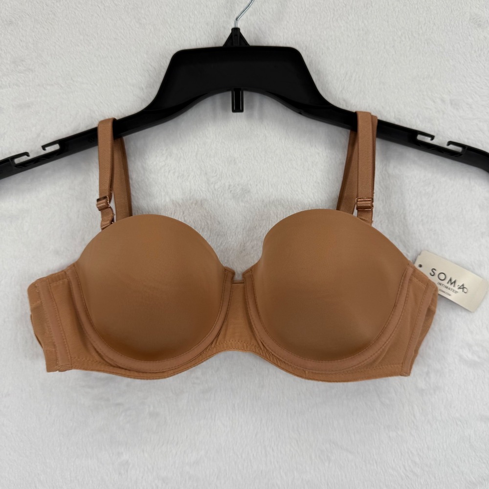 Soma Intimates Tell Tale Strapless Bra The‎ Creator Nude Toasted 34B New